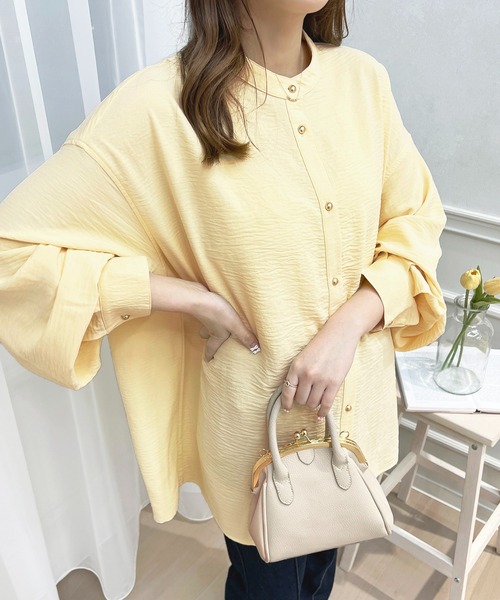 apres jour(アプレジュール)の「袖ボリュームバンドカラーシャツ【ZOZOTOWN限定アイテム】(シャツ/ブラウス・レディース・オフホワイト/ライトブルー/ブラック/ライトイエロー・フリー/X-LARGE)」の10枚目の写真