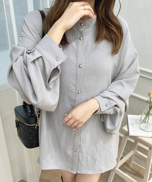 apres jour(アプレジュール)の「袖ボリュームバンドカラーシャツ【ZOZOTOWN限定アイテム】(シャツ/ブラウス・レディース・オフホワイト/ライトブルー/ブラック/ライトイエロー・フリー/X-LARGE)」の14枚目の写真