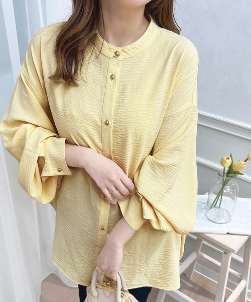 apres jour(アプレジュール)の「袖ボリュームバンドカラーシャツ【ZOZOTOWN限定アイテム】(シャツ/ブラウス・レディース・オフホワイト/ライトブルー/ブラック/ライトイエロー・フリー/X-LARGE)」の19枚目の写真