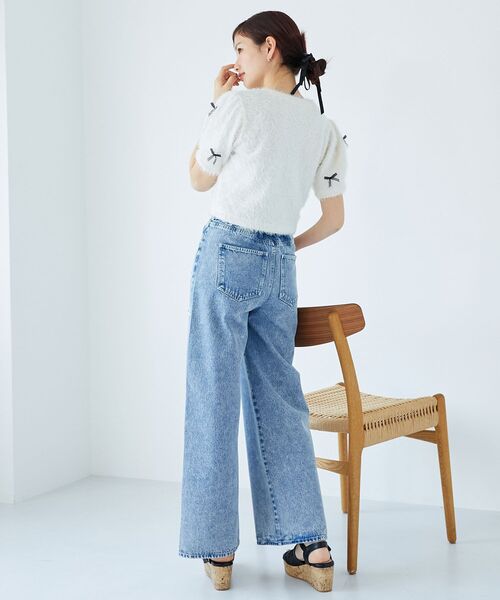 MAJESTIC LEGON（マジェスティックレゴン）の「ふわふわリボントップス（その他トップス・レディース・ピンク/ブラック/アイボリー・MEDIUM）」の9枚目の写真