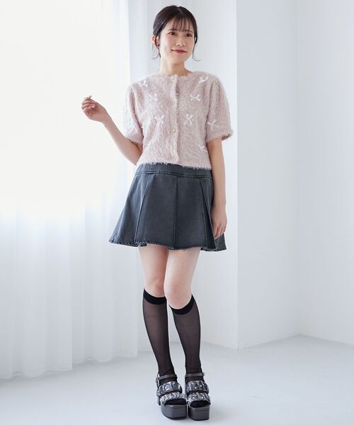 MAJESTIC LEGON（マジェスティックレゴン）の「ふわふわリボントップス（その他トップス・レディース・ピンク/ブラック/アイボリー・MEDIUM）」の15枚目の写真