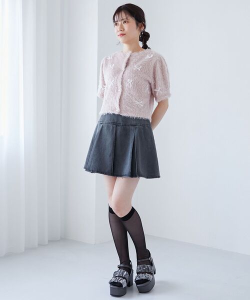 MAJESTIC LEGON（マジェスティックレゴン）の「ふわふわリボントップス（その他トップス・レディース・ピンク/ブラック/アイボリー・MEDIUM）」の16枚目の写真