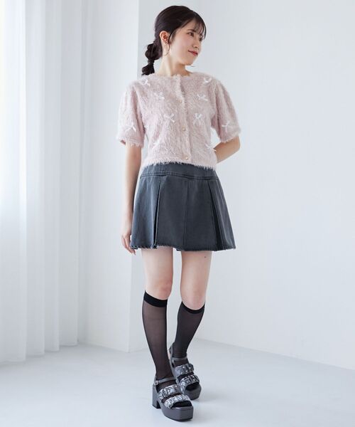 MAJESTIC LEGON（マジェスティックレゴン）の「ふわふわリボントップス（その他トップス・レディース・ピンク/ブラック/アイボリー・MEDIUM）」の17枚目の写真