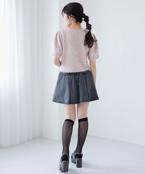 MAJESTIC LEGON（マジェスティックレゴン）の「ふわふわリボントップス（その他トップス・レディース・ピンク/ブラック/アイボリー・MEDIUM）」の18枚目の写真