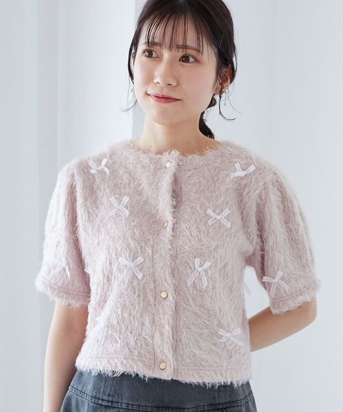 MAJESTIC LEGON（マジェスティックレゴン）の「ふわふわリボントップス（その他トップス・レディース・ピンク/ブラック/アイボリー・MEDIUM）」の19枚目の写真