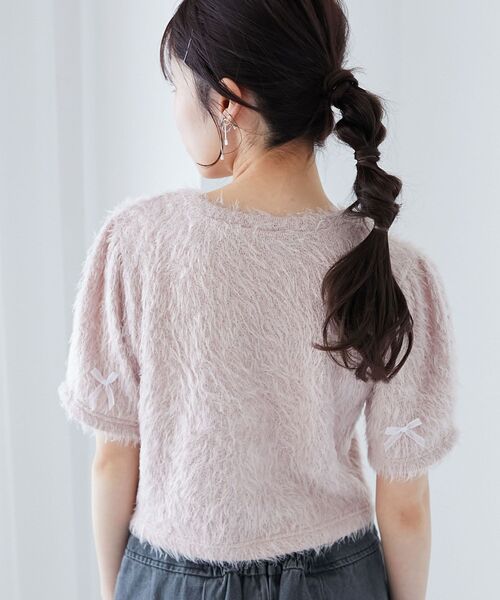 MAJESTIC LEGON（マジェスティックレゴン）の「ふわふわリボントップス（その他トップス・レディース・ピンク/ブラック/アイボリー・MEDIUM）」の22枚目の写真