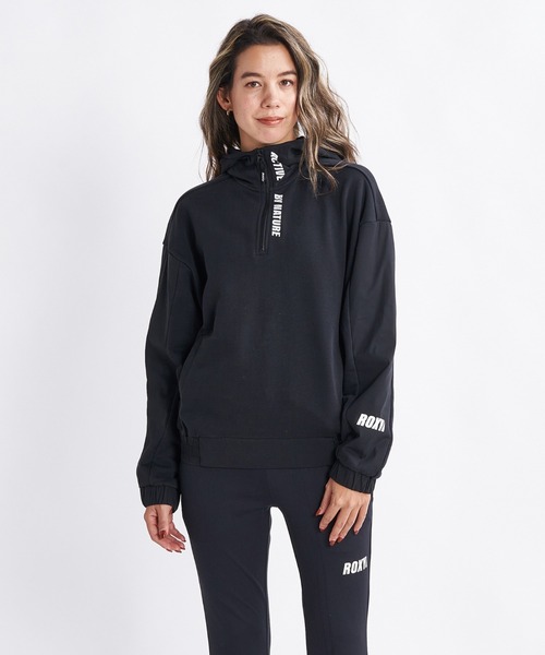 ROXY(ロキシー)の「UNITE HOODIE/ロキシーUVカットハーフジップパーカー・フーディー(パーカー・レディース・ブラック/ピンク/ナチュラル・SMALL/MEDIUM/LARGE)」の2枚目の写真