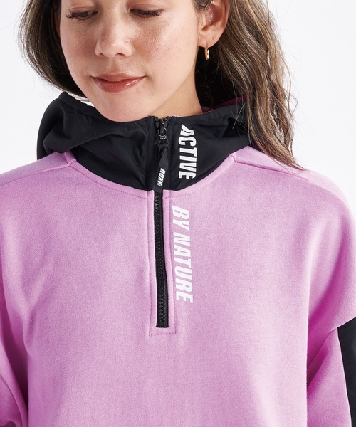 ROXY(ロキシー)の「UNITE HOODIE/ロキシーUVカットハーフジップパーカー・フーディー(パーカー・レディース・ブラック/ピンク/ナチュラル・SMALL/MEDIUM/LARGE)」の10枚目の写真