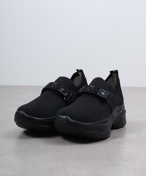 kitson（キットソン）の「Kitson キットソン キラキラベルト ニットスリッポン（スリッポン・レディース・グレー/ブラック系その他/ベージュ・LL/S/M/L）」の4枚目の写真