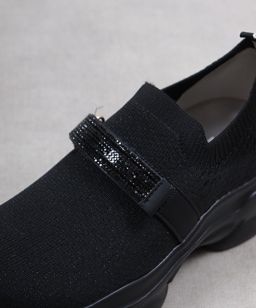 kitson（キットソン）の「Kitson キットソン キラキラベルト ニットスリッポン（スリッポン・レディース・グレー/ブラック系その他/ベージュ・LL/S/M/L）」の5枚目の写真