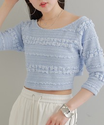 Chico | カットレース5分袖チビT(Tシャツ/カットソー)