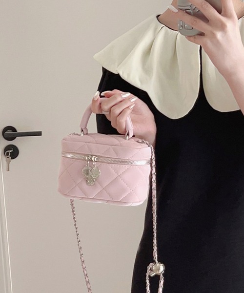 Dita Muaj.(ディータムアージュ)の「キルティングバニティショルダー/ハンドバッグ(ショルダーバッグ・レディース・ピンク/ホワイト/ブラック・FREE)」の11枚目の写真