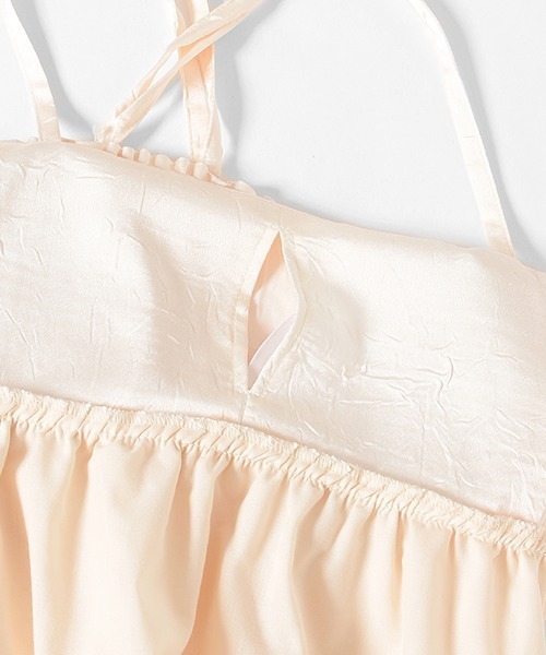 petit main LIEN（プティマインリアン）の「【LADIES】キャミワンピース（ワンピース・レディース・オフホワイト/ブラック/ベージュ・FREE）」の12枚目の写真