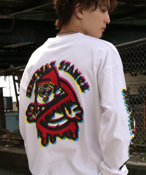 SIDEWAY STANCE(サイドウェイスタンス)の「【SIDEWAY STANCE】オリジナル グラフィック プリント ロンT(Tシャツ/カットソー・メンズ・ブラック/ホワイト系/パープル系3/ホワイト系2/グレー系2/グレー/パープル系/ホワイト系3/ブラック系2/カーキ系2/ブラック系/ブルー系/ホワイト/ブラック系3/ブルー系3/カーキ系3/パープル系4/パープル系1/ブルー系4/カーキ系4/グレー系4/ブラック系4/ブラック系1/ホワイト系4/ホワイト系1/ブラック系5/ブラック系6/イエロー系6/ホワイト系5/カーキ系5/ホワイト系6/ホワイト系7/ブラック系7・SMALL/MEDIUM/LARGE/X-LARGE)」の6枚目の写真
