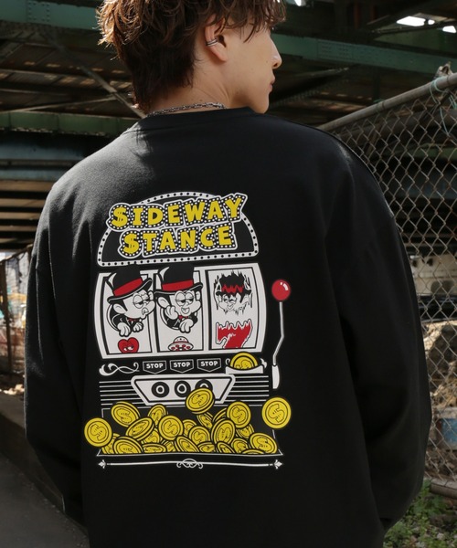 SIDEWAY STANCE(サイドウェイスタンス)の「【SIDEWAY STANCE】オリジナル グラフィック プリント ロンT(Tシャツ/カットソー・メンズ・ブラック/ホワイト系/パープル系3/ホワイト系2/グレー系2/グレー/パープル系/ホワイト系3/ブラック系2/カーキ系2/ブラック系/ブルー系/ホワイト/ブラック系3/ブルー系3/カーキ系3/パープル系4/パープル系1/ブルー系4/カーキ系4/グレー系4/ブラック系4/ブラック系1/ホワイト系4/ホワイト系1/ブラック系5/ブラック系6/イエロー系6/ホワイト系5/カーキ系5/ホワイト系6/ホワイト系7/ブラック系7・SMALL/MEDIUM/LARGE/X-LARGE)」の12枚目の写真