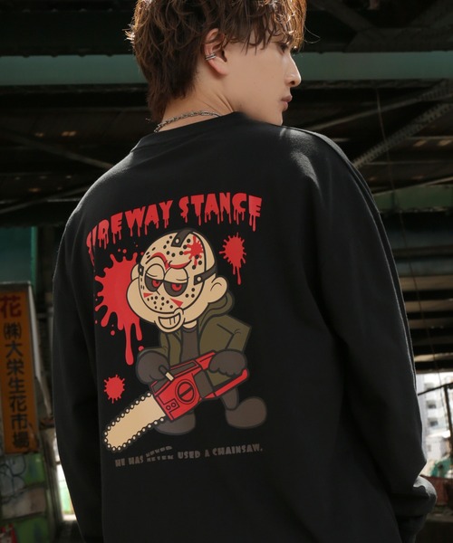 SIDEWAY STANCE(サイドウェイスタンス)の「【SIDEWAY STANCE】オリジナル グラフィック プリント ロンT(Tシャツ/カットソー・メンズ・ブラック/ホワイト系/パープル系3/ホワイト系2/グレー系2/グレー/パープル系/ホワイト系3/ブラック系2/カーキ系2/ブラック系/ブルー系/ホワイト/ブラック系3/ブルー系3/カーキ系3/パープル系4/パープル系1/ブルー系4/カーキ系4/グレー系4/ブラック系4/ブラック系1/ホワイト系4/ホワイト系1/ブラック系5/ブラック系6/イエロー系6/ホワイト系5/カーキ系5/ホワイト系6/ホワイト系7/ブラック系7・SMALL/MEDIUM/LARGE/X-LARGE)」の13枚目の写真