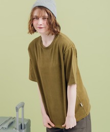 MUHET（ミュエータ）の「トモジロゴピグメントTシャツ（Tシャツ/カットソー・レディース）」