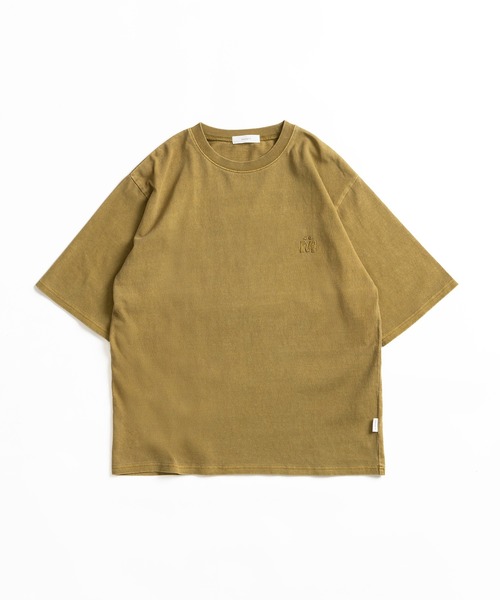 MUHET（ミュエータ）の「トモジロゴピグメントTシャツ（Tシャツ/カットソー・レディース・チャコールグレー/イエロー系その他/ネイビー・MEDIUM/X-LARGE）」の14枚目の写真