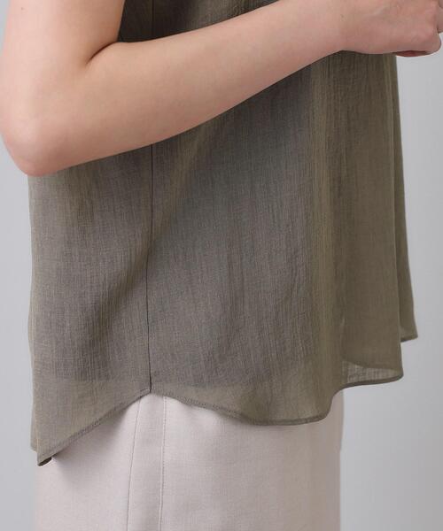 【セール】【シアー／麻調合繊】スラブスキッパーネックブラウス（シャツ/ブラウス）｜UNTITLED（アンタイトル）