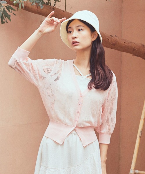 セール】花柄シアーカーディガン（カーディガン/ボレロ）｜earth