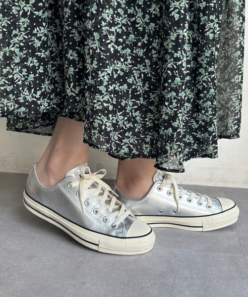 DouDou(ドゥドゥ)の「【CONVERSE】レザーオールスター?OX(スニーカー・レディース・シルバー・24cm/24.5cm/23.5cm)」の12枚目の写真