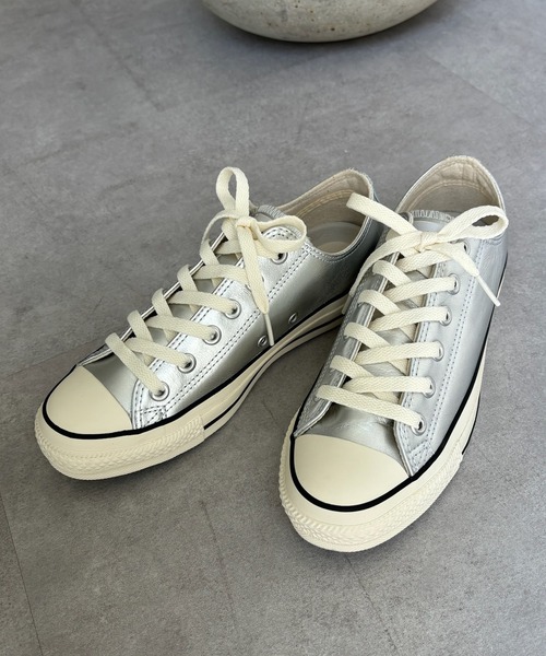 DouDou(ドゥドゥ)の「【CONVERSE】レザーオールスター?OX(スニーカー・レディース・シルバー・24cm/24.5cm/23.5cm)」の13枚目の写真