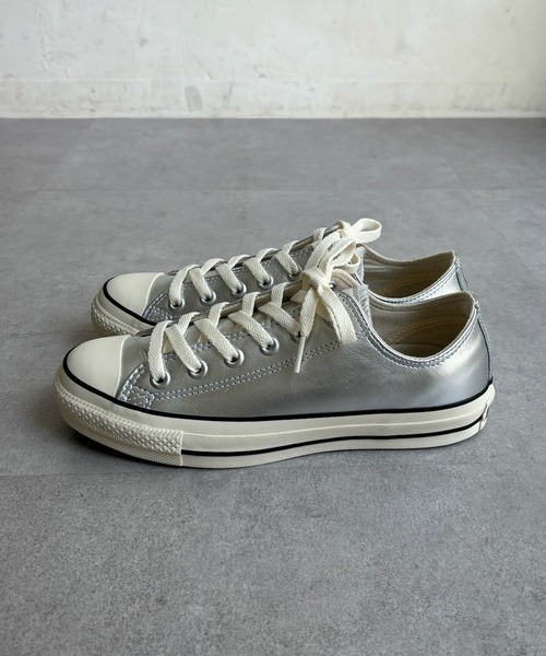DouDou(ドゥドゥ)の「【CONVERSE】レザーオールスター?OX(スニーカー・レディース・シルバー・24cm/24.5cm/23.5cm)」の5枚目の写真