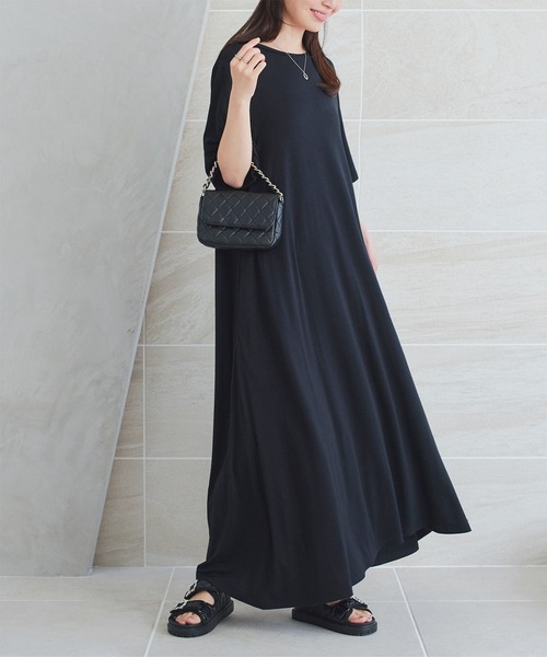 選べる4type 接触冷感×シワ防止加工付きカットソーワンピース