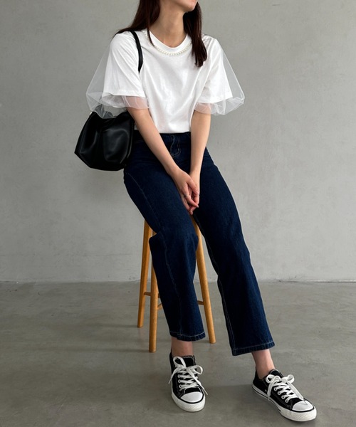 prose verse tシャツ 裾パールドッキングティアードTシャツ