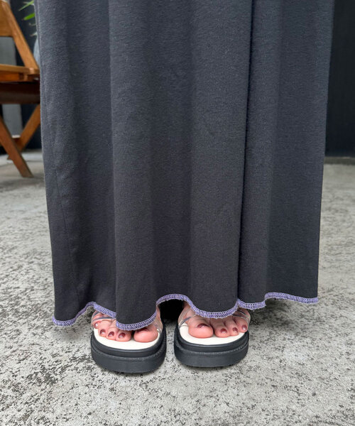 HELLO.SANFRANCISCO（ハローサンフランシスコ）の「【HELLO.SANFRANCISCO/ハローサンフランシスコ】配色リンガーTEE付キャミワンピース（ワンピース・レディース・ブラック/ピンク/イエロー/オレンジ・ONE SIZE）」の20枚目の写真