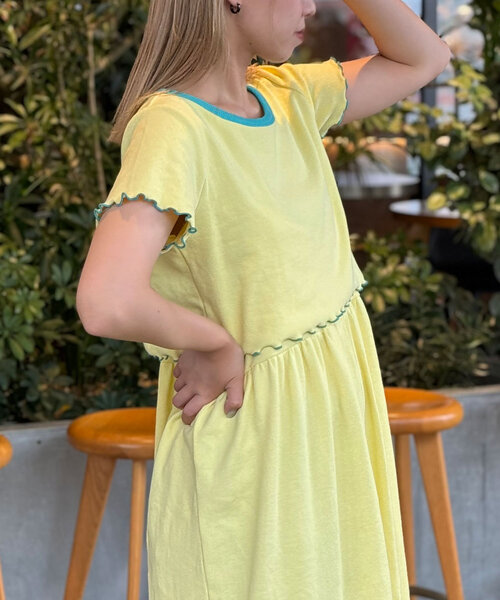 HELLO.SANFRANCISCO（ハローサンフランシスコ）の「【HELLO.SANFRANCISCO/ハローサンフランシスコ】配色リンガーTEE付キャミワンピース（ワンピース・レディース・ブラック/ピンク/イエロー/オレンジ・ONE SIZE）」の22枚目の写真