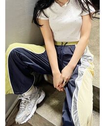 カラーブロッキングトラックパンツ