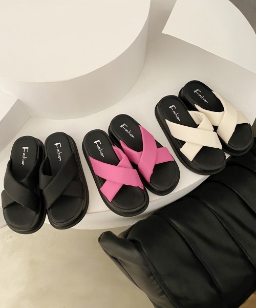 Miniministore(ミニミニストア)の「厚底サンダル スリッパ 美脚 夏(サンダル・レディース・ブラック/アイボリー/ピンク・24.5cm/23.0cm/24.0cm/25.0cm/22.5cm/23.5cm)」の16枚目の写真