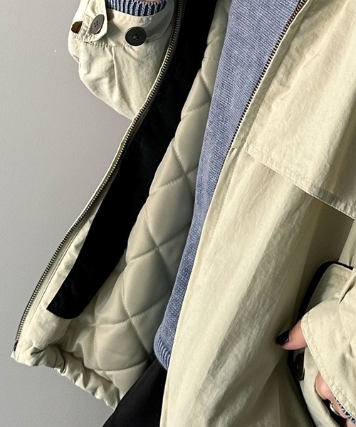 Java（ジャバ）の「《Javaジャバコラボ》こだわり配色でスポーツMIXコーデが叶う。胸刺繍×襟配色ブルゾン（ブルゾン・レディース・ブラック/ベージュ/ネイビー/ネイビー系・LARGE/MEDIUM/SMALL/X-LARGE）」の15枚目の写真