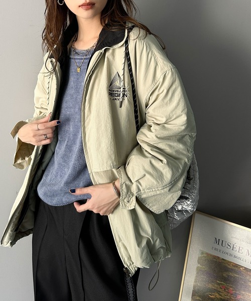 Java（ジャバ）の「《Javaジャバコラボ》こだわり配色でスポーツMIXコーデが叶う。胸刺繍×襟配色ブルゾン（ブルゾン・レディース・ブラック/ベージュ/ネイビー/ネイビー系・LARGE/MEDIUM/SMALL/X-LARGE）」の21枚目の写真