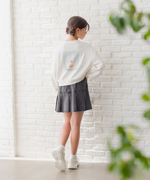 GLOBAL WORK（グローバルワーク）の「CHEER ONデニムミニスカート/115805（デニムスカート・キッズ・ブラック/ライトブルー/ダークブルー・120cm/130cm/140cm/150cm/160cm）」の19枚目の写真