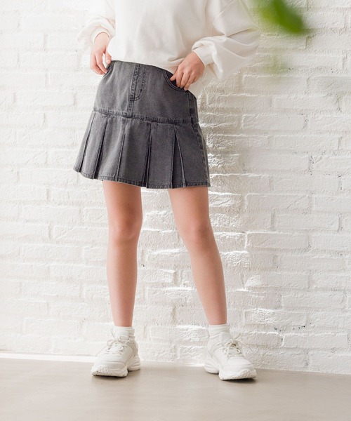 GLOBAL WORK（グローバルワーク）の「CHEER ONデニムミニスカート/115805（デニムスカート・キッズ・ブラック/ライトブルー/ダークブルー・120cm/130cm/140cm/150cm/160cm）」の20枚目の写真