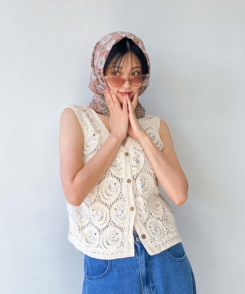 セール】◎アソート かぎ針編み クロシェベスト【ZOZOTOWN限定