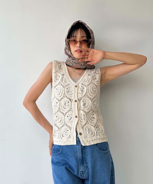 セール】◎アソート かぎ針編み クロシェベスト【ZOZOTOWN限定アイテム