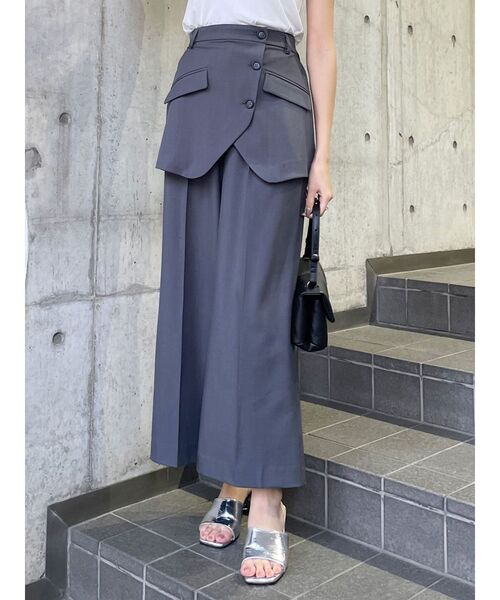 MURUA（ムルーア）の「マルチウェイワイドパンツ（その他パンツ・レディース・ライトグレー/ダークグレー/アイボリー・1/2）」の3枚目の写真