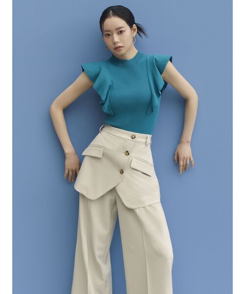 MURUA（ムルーア）の「マルチウェイワイドパンツ（その他パンツ・レディース・ライトグレー/ダークグレー/アイボリー・1/2）」の9枚目の写真