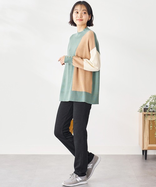 BELLUNA PLUS(ベルーナ)の「ポカポカ!静電防止付裏ファーパンツ74丈(その他パンツ・レディース・グレー系2/ブラック/ベージュ系/グレー系1/ブラック系/チャコール・X-LARGE/LARGE/MEDIUM/SMALL)」の21枚目の写真