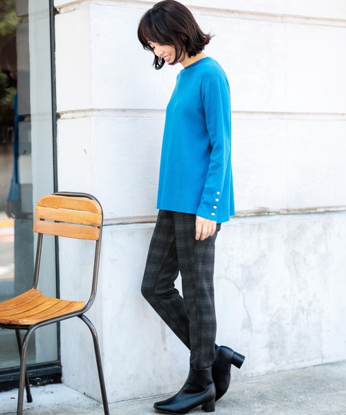 BELLUNA PLUS(ベルーナ)の「ポカポカ!静電防止付裏ファーパンツ74丈(その他パンツ・レディース・グレー系2/ブラック/ベージュ系/グレー系1/ブラック系/チャコール・X-LARGE/LARGE/MEDIUM/SMALL)」の14枚目の写真