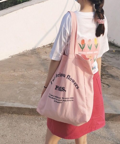TONE SELECT GOODS(トーンセレクトグッズ)の「Liaa/ロゴ刺繍 トートバッグ A18380(トートバッグ・レディース・ホワイト/ピンク/ベージュ/パープル/ブルー・FREE)」の9枚目の写真