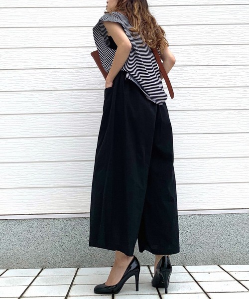 Q(キュー)の「ビッグポケットワイドパンツ(その他パンツ・レディース・ブラック/マスタード・MEDIUM)」の10枚目の写真