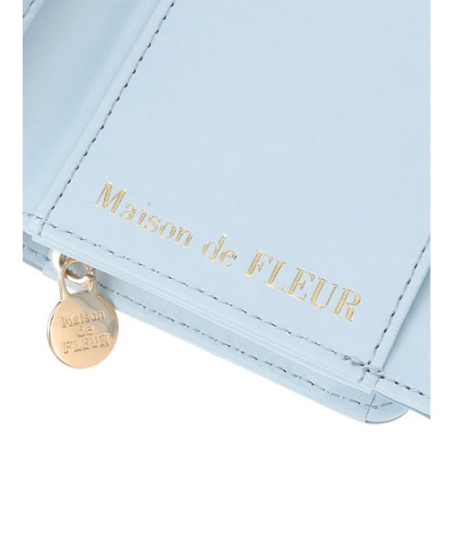 【Maison de FLEUR】ベルトリボンミニウオレット　サックスブルー EC限定ベルトリボンミニウォレット/Maison de FLEUR（メゾン ド