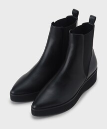 INDIVI | ◆【合皮】シャープサイドゴアブーツ(ブーツ)