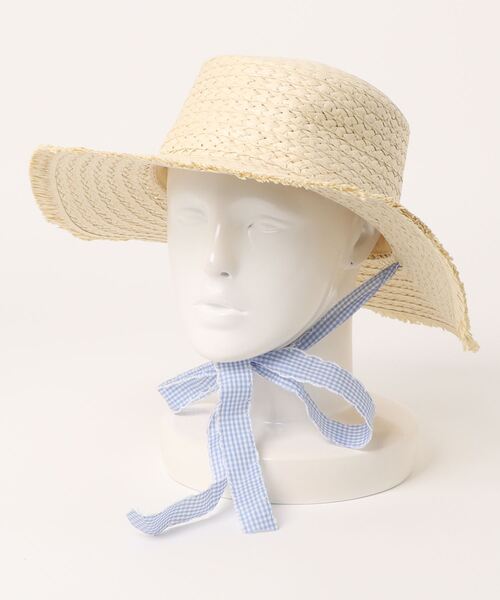 aimoha(アイモハ)の「リボン付きストローハット (SS)(ハット・レディース・ホワイト系その他2/ホワイト系その他4/ホワイト系その他/ホワイト系その他3/ブラウン系その他・2/4/1/3)」の11枚目の写真