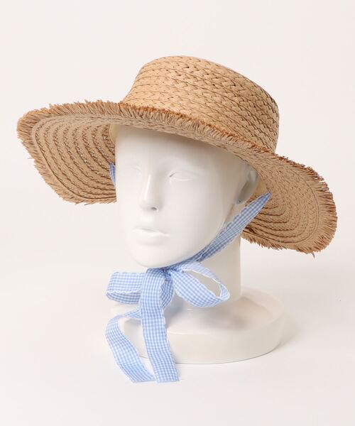 aimoha(アイモハ)の「リボン付きストローハット (SS)(ハット・レディース・ホワイト系その他2/ホワイト系その他4/ホワイト系その他/ホワイト系その他3/ブラウン系その他・2/4/1/3)」の7枚目の写真