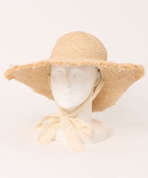 aimoha(アイモハ)の「リボン付きストローハット (SS)(ハット・レディース・ホワイト系その他2/ホワイト系その他4/ホワイト系その他/ホワイト系その他3/ブラウン系その他・2/4/1/3)」の9枚目の写真